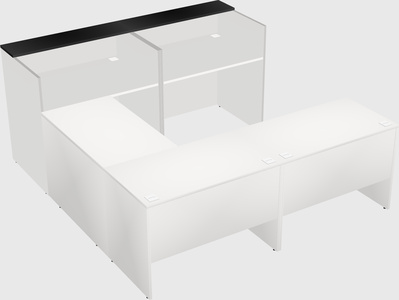Shared one sided u-shaped reception desk