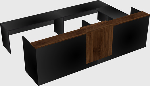 Shared one sided u-shaped reception desk