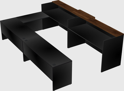 Shared one sided u-shaped reception desk