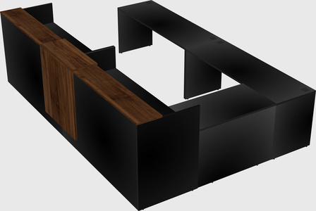 Shared one sided u-shaped reception desk