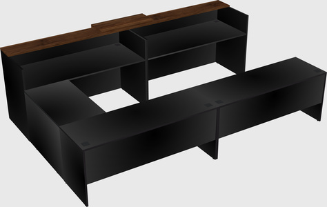Shared one sided u-shaped reception desk
