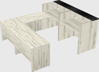 Shared one sided u-shaped reception desk