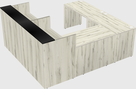 Shared one sided u-shaped reception desk