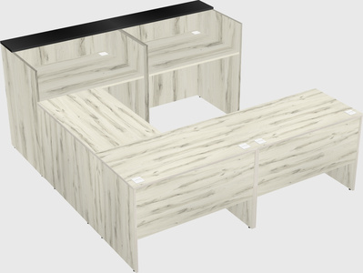 Shared one sided u-shaped reception desk