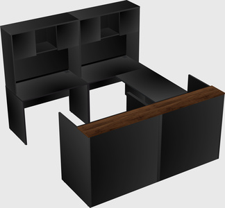 Shared one sided u-shaped reception desk