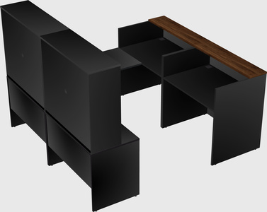 Shared one sided u-shaped reception desk