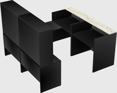 Shared one sided u-shaped reception desk