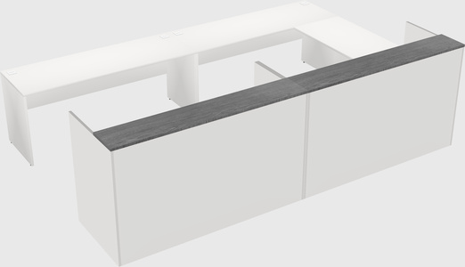 Shared one sided u-shaped reception desk