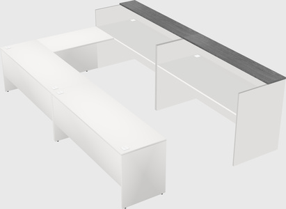 Shared one sided u-shaped reception desk