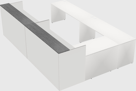 Shared one sided u-shaped reception desk