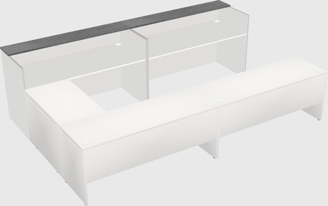 Shared one sided u-shaped reception desk