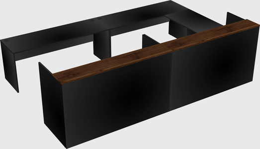 Shared one sided u-shaped reception desk