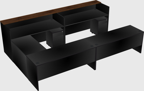 Shared one sided u-shaped reception desk