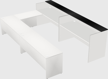 Shared one sided u-shaped reception desk