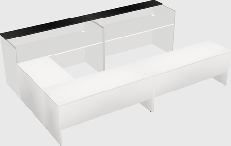 Shared one sided u-shaped reception desk