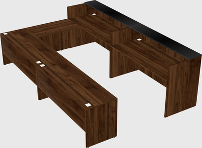 Shared one sided u-shaped reception desk