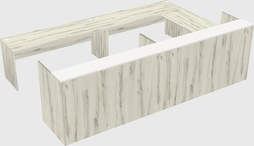 Shared one sided u-shaped reception desk
