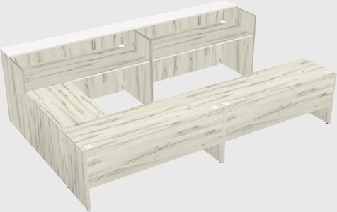 Shared one sided u-shaped reception desk