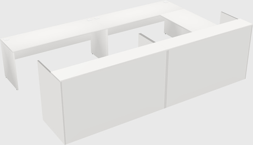 Shared one sided u-shaped reception desk