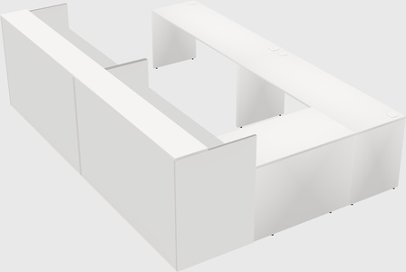 Shared one sided u-shaped reception desk