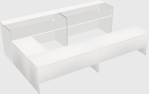 Shared one sided u-shaped reception desk