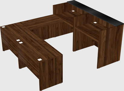 Shared one sided u-shaped reception desk