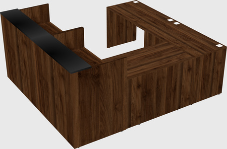 Shared one sided u-shaped reception desk