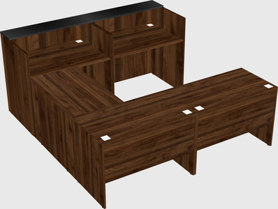 Shared one sided u-shaped reception desk