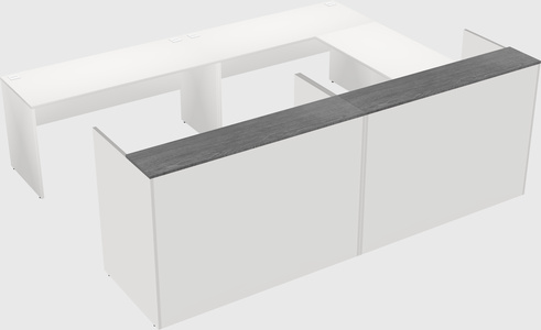 Shared one sided u-shaped reception desk