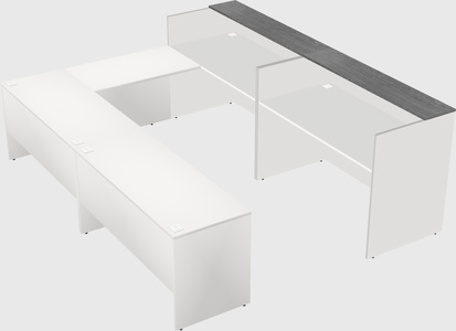 Shared one sided u-shaped reception desk