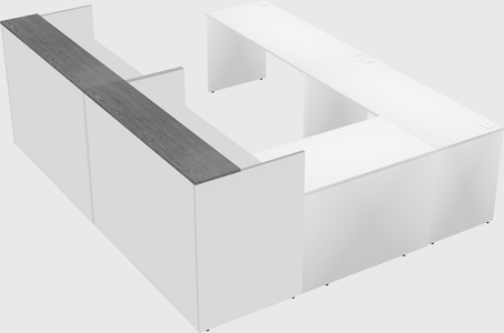 Shared one sided u-shaped reception desk