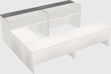 Shared one sided u-shaped reception desk