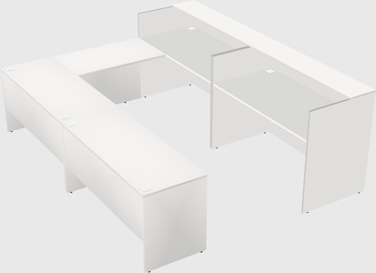 Shared one sided u-shaped reception desk