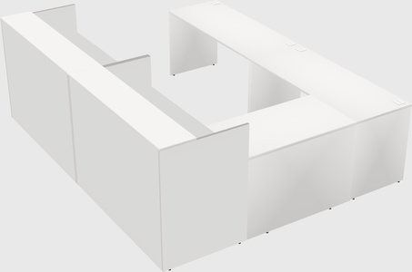 Shared one sided u-shaped reception desk