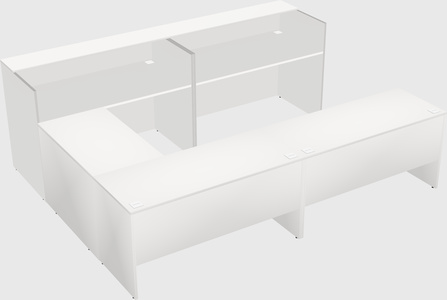 Shared one sided u-shaped reception desk