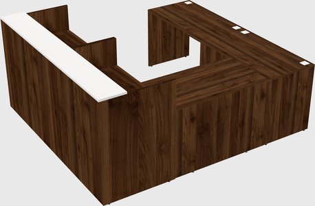 Shared one sided u-shaped reception desk
