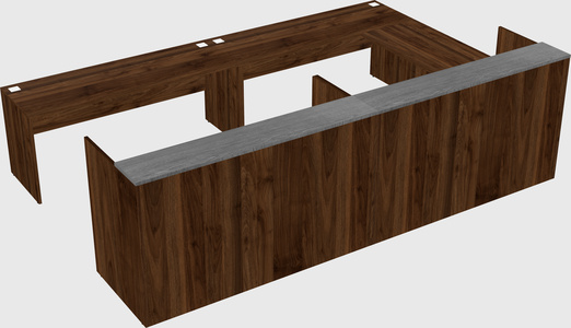Shared one sided u-shaped reception desk