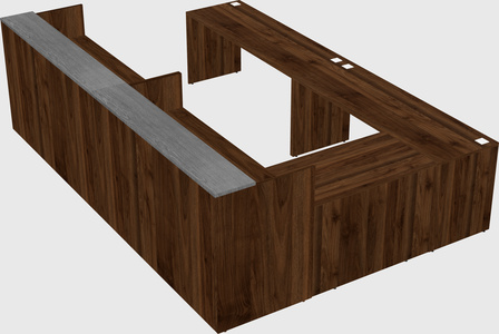 Shared one sided u-shaped reception desk
