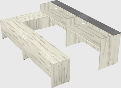 Shared one sided u-shaped reception desk