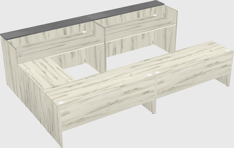 Shared one sided u-shaped reception desk