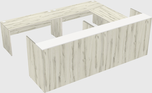 Shared one sided u-shaped reception desk