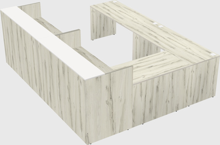 Shared one sided u-shaped reception desk
