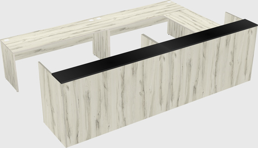 Shared one sided u-shaped reception desk