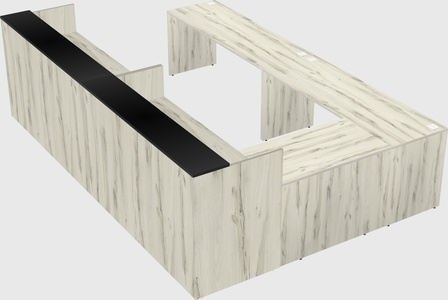 Shared one sided u-shaped reception desk