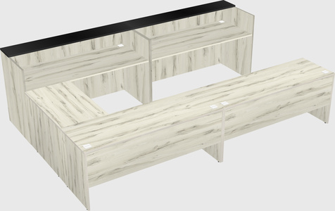 Shared one sided u-shaped reception desk