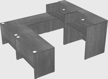Shared one sided u-shaped reception desk