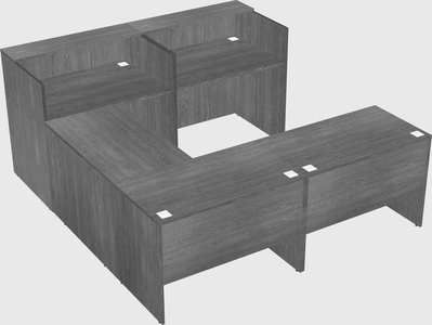 Shared one sided u-shaped reception desk