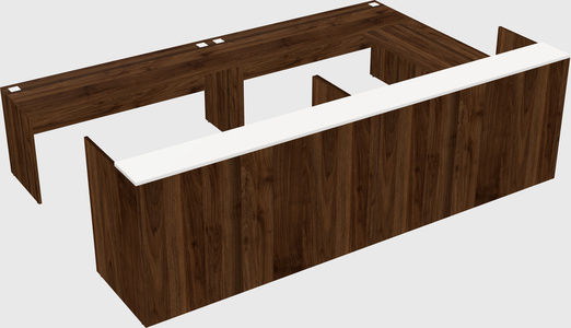 Shared one sided u-shaped reception desk