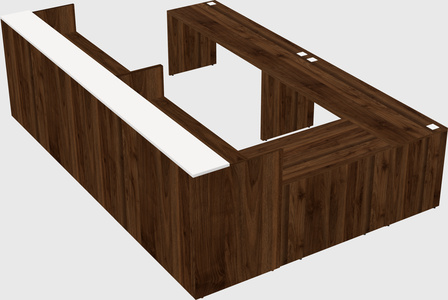 Shared one sided u-shaped reception desk