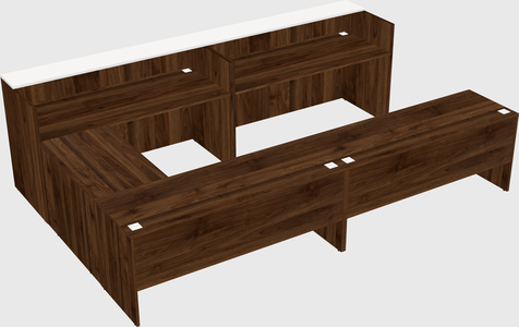 Shared one sided u-shaped reception desk